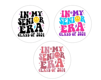 In My Senior Era Edible Image Frosting Sheet  - You Choose Your Size - Cupcake Toppers - Cookies - Class of 2024