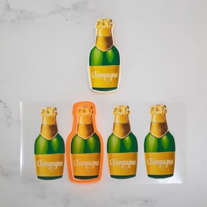 Champagne Edible Image with Matching Cookie Cutter