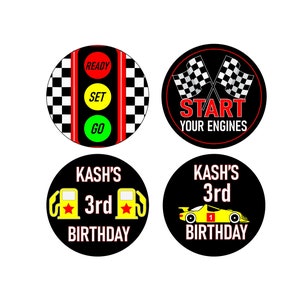 Racing Set  Edible Image Frosting Sheet  - You Choose Your Size -  Birthday Cake