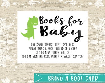 Dinosaur themed bring a book card insert