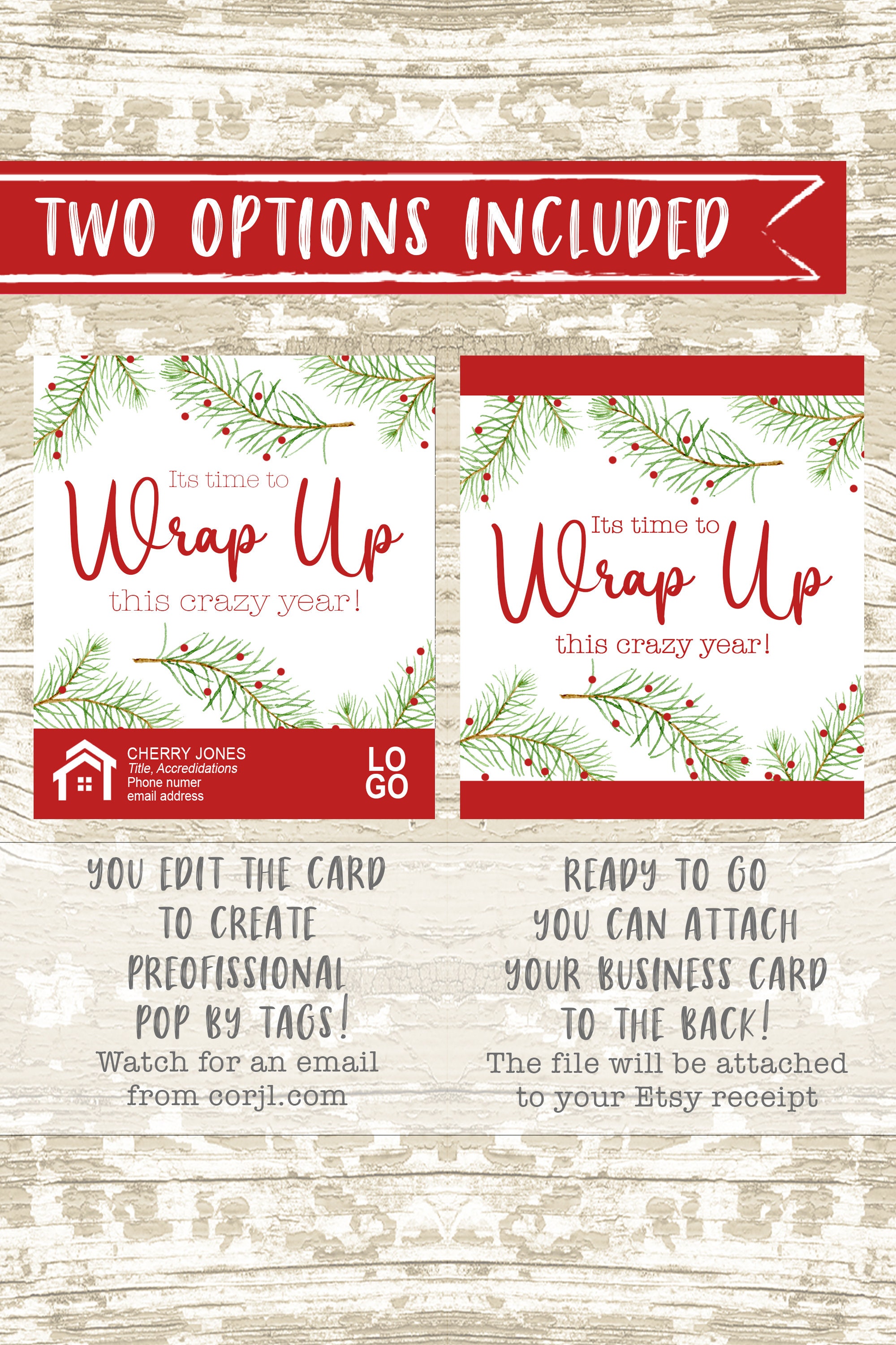MarketDwellings - Attach this tag to Christmas wrapping paper, tape,  scissors, etc to help your clients wrap up their presents but also thank  them for a great year. Great for real estate
