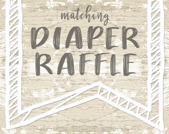 DIAPER RAFFLE TICKET to match any invitation in my shop