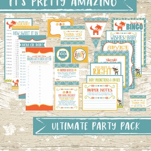 Ultimate Woodland Baby Shower Party Printable Package image 1