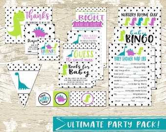 Dinosaur Baby Shower Party Package Girl or Boy