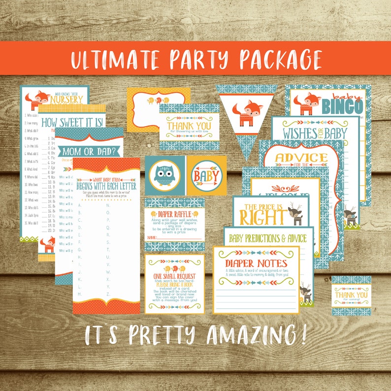 Ultimate Woodland Baby Shower Party Printable Package image 5