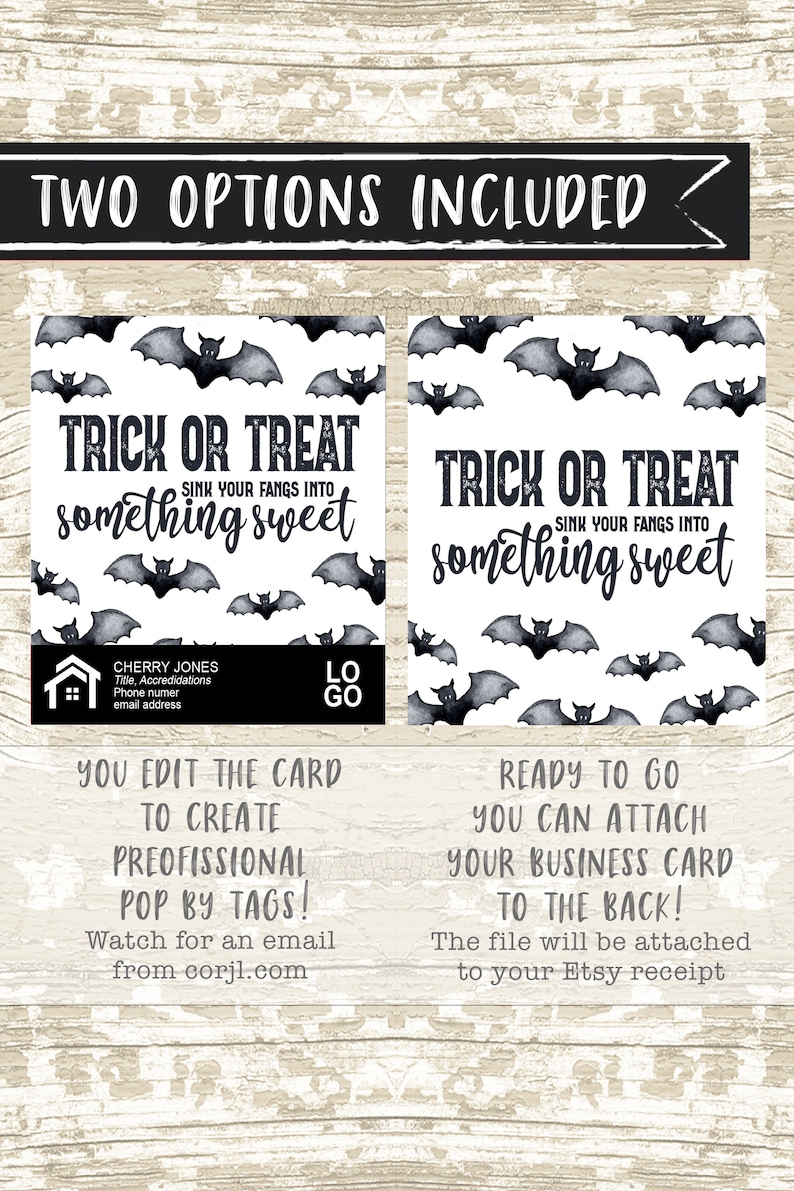 Halloween Pop by Tags Trick or Treat Real Estate Reminder Etsy