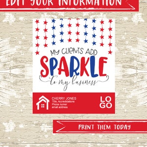 Realtor Fourth of July Pop by Tags, Firework Summer Real Estate Pop by Printable Tag, Real Estate Marketing Thank You Tag INSTANT DOWNLOAD