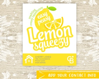 Realtor Summer Pop by Tags, Lemonade Real Estate Pop by Printable Tag, Real Estate Marketing Thank You Tag INSTANT DOWNLOAD