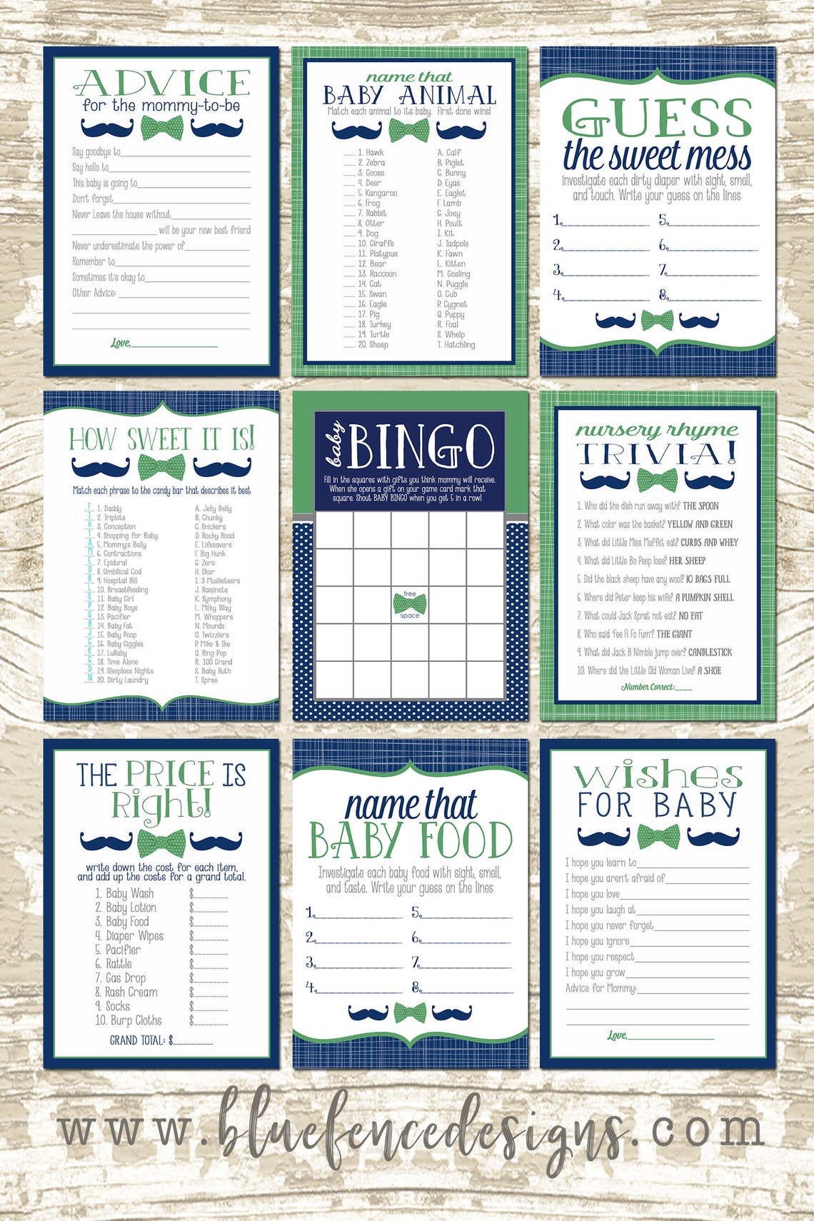 Little Man Baby Shower Party Printables Package With Mustache - Etsy