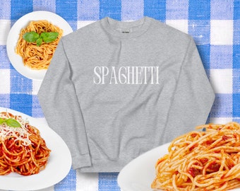 Spaghetti crew neck sweatshirt - unisex