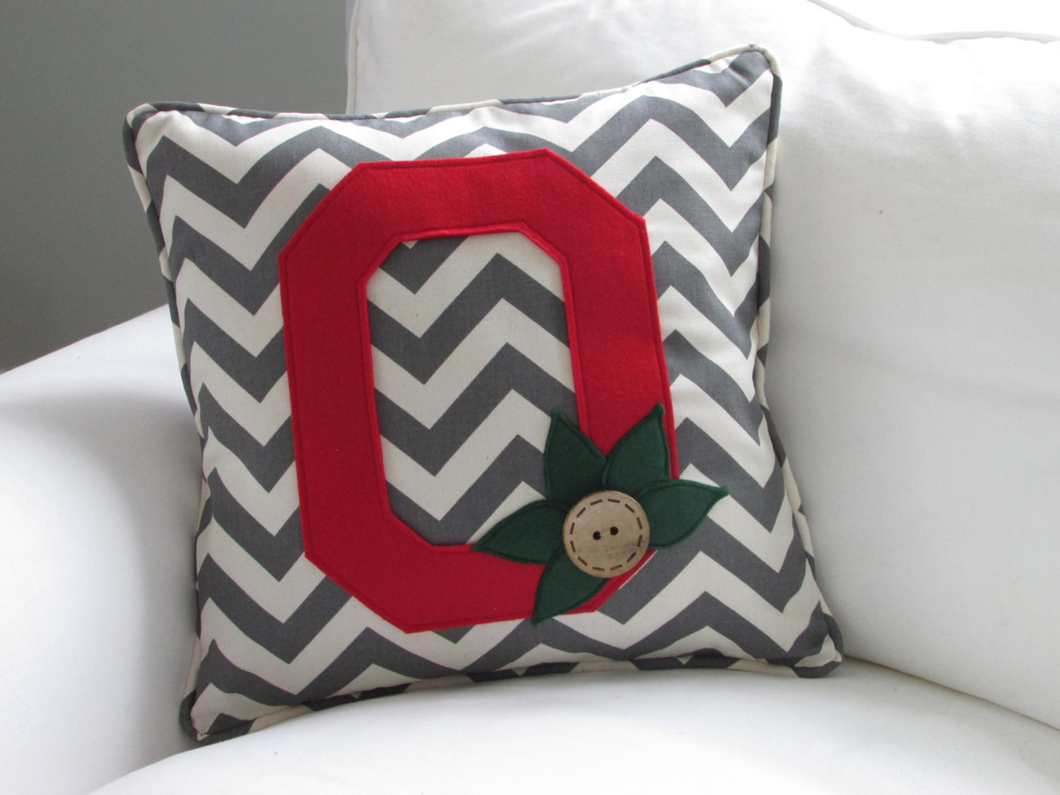 Ohio State inspired Pillow Cover Etsy