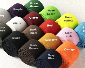 Colored Twill Elastic Band, 1.5 inch, Waistband Trim - 1 Yard