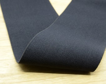 Svart plyschresårband, 10 cm brett, sybart midjeband