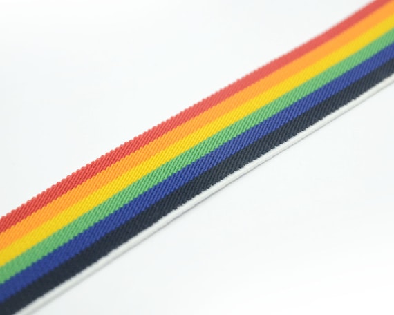 1.5 38mm Wide Multi Stripes Colorful Elastic Band, Waistband Elastic,  Elastic Trim, Elastic Ribbon, Sewing Elastic,Stretchy Elastic-1 Yard