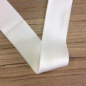 2 inch 50mm Wide Satin Black/White Elastic Band,Waistband Elastic,Elastic Trim by the Yard 71010 image 4