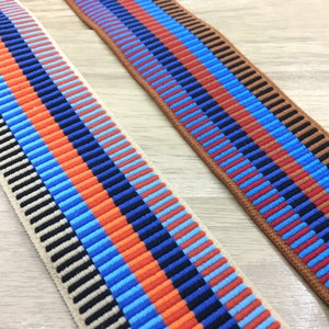 Faixas elásticas macias em jacquard listrado colorido de 2 polegadas (50 mm), elástico na cintura, elástico para costura