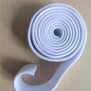 1 inch (25mm) Wide Elastic Band, White Soft Thick Plush Latex-free Elastic band for Sewing, Heavy Duty Plush Elastic, Thick Elastic Fabric