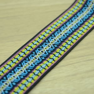 2 inch 50mm Folk Embroidery Jacquard Waistband Elastic Band, Elastic Trim,elastic band by the yard 23100