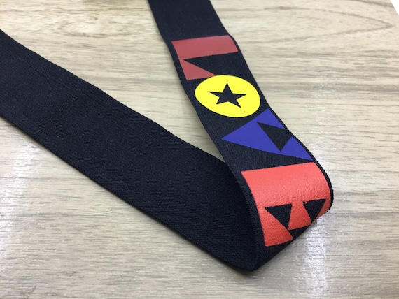 11/2 inch 40mm Wide Printed Colorful Love Black Plush Elastic , Soft  Waistband Elastic Band, Sewing Elastic 34030