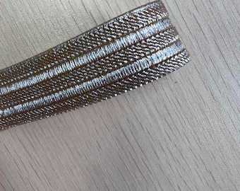 1 Zoll (25 mm) Sparkle breites Gummiband, lose Ware, Glitter Elastic Trim, Gold Elastic Band, Bund elastisch, Nähen elastisch