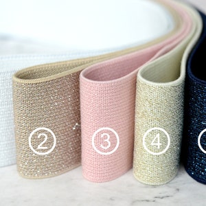 1.5 inch (40mm) Wide  Glitter elastic by the yard, Waistband Elastic, Sewing Elastic