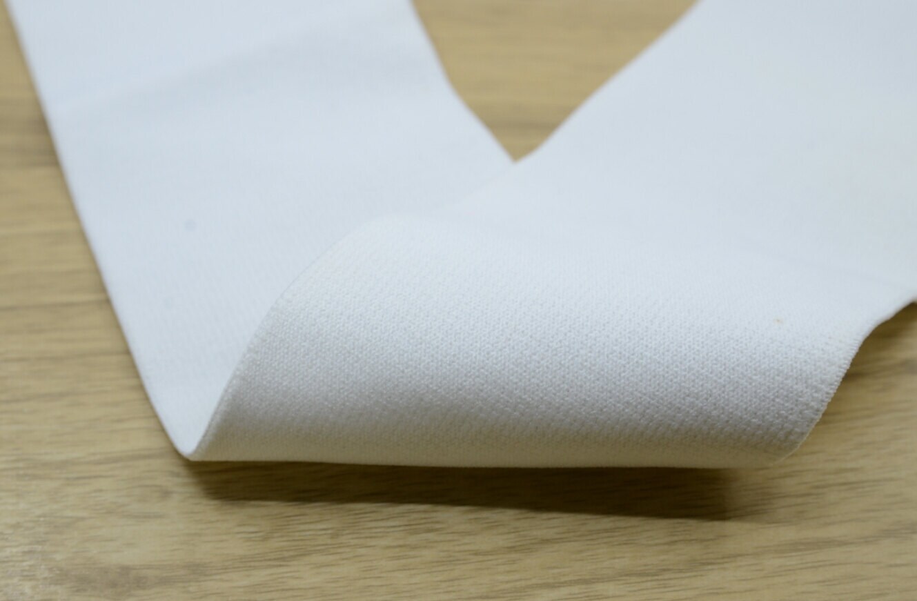 3 Inch (75mm) Wide White and Black Comfortable Plush Elastic,waistband ...