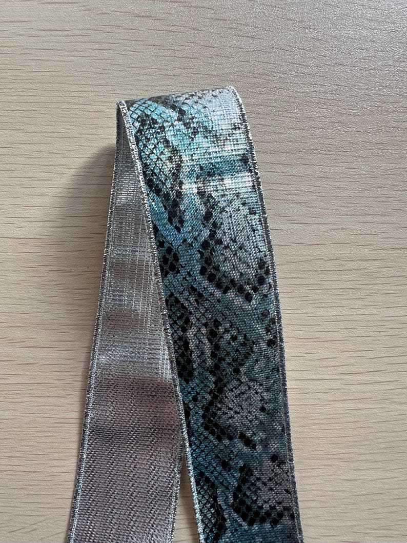 Sliver Snake Skin Pattern 35mm Gold and Silver Snake Pattern Decorative Trim,glitter Finish ...