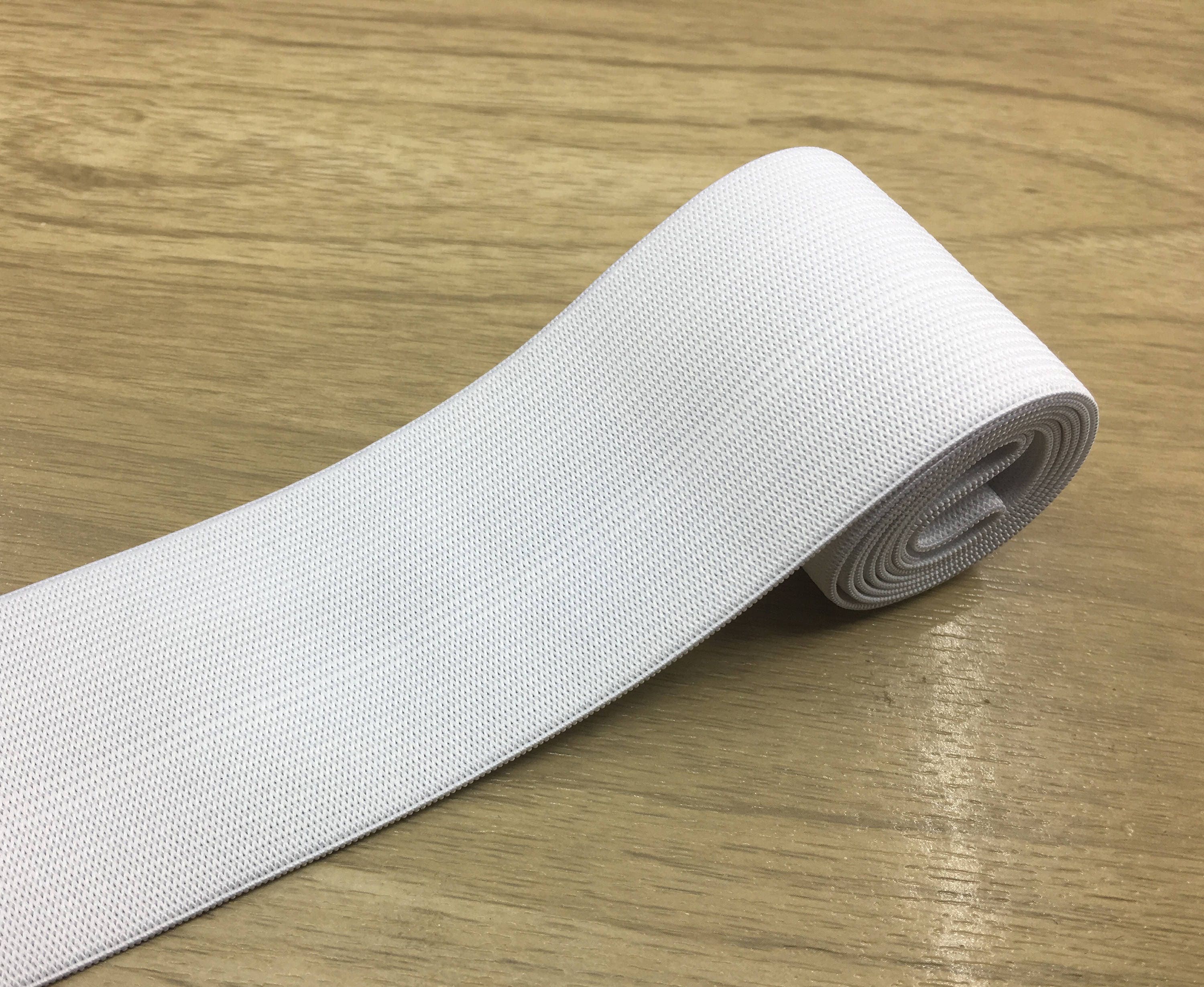 3 Inch Heavy Stretch Knit Elastic Band, Black and White, Waistband ...