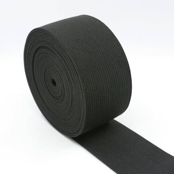 3 Inch 75mm Heavy Stretch Black and White Knit Elastic Band
