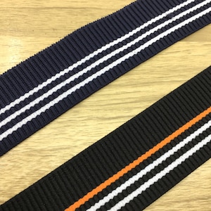 1.5 inch (40mm) Wide Elastic Band, Ruffled Colorful Striped Elastic Band, Soft Waistband Elastic, Elastic Trim, Sewing Elastic - 1 Yard