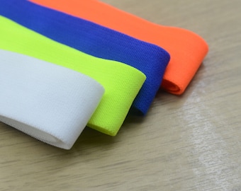 Banda elástica de felpa de 25 mm (1 pulgada), elástico para cintura de color liso, suministros para costura y manualidades, se puede cortar a medida.