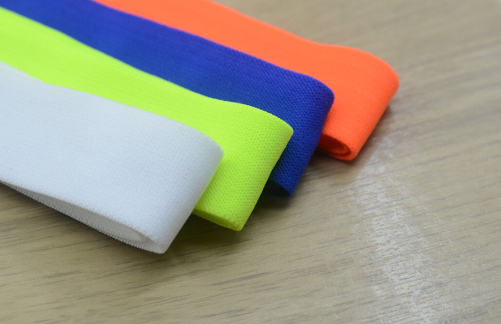 1 Inch 25mm Wide Elastic Band, Solid Colored Comfortable Plush