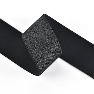 2&#39;&#39; 50mm Black glitter elastic band- 1 yard
