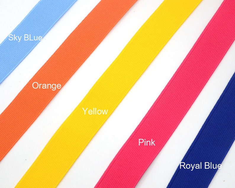 1 Inch 25mm Wide Colored Elastic Waistband Elastic Sewing Etsy