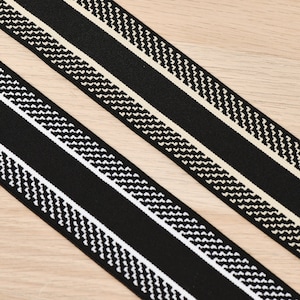 2 Zoll (50 mm) breites gestreiftes Plüsch-Gummiband, weicher Bund-Gummiband, Massenware