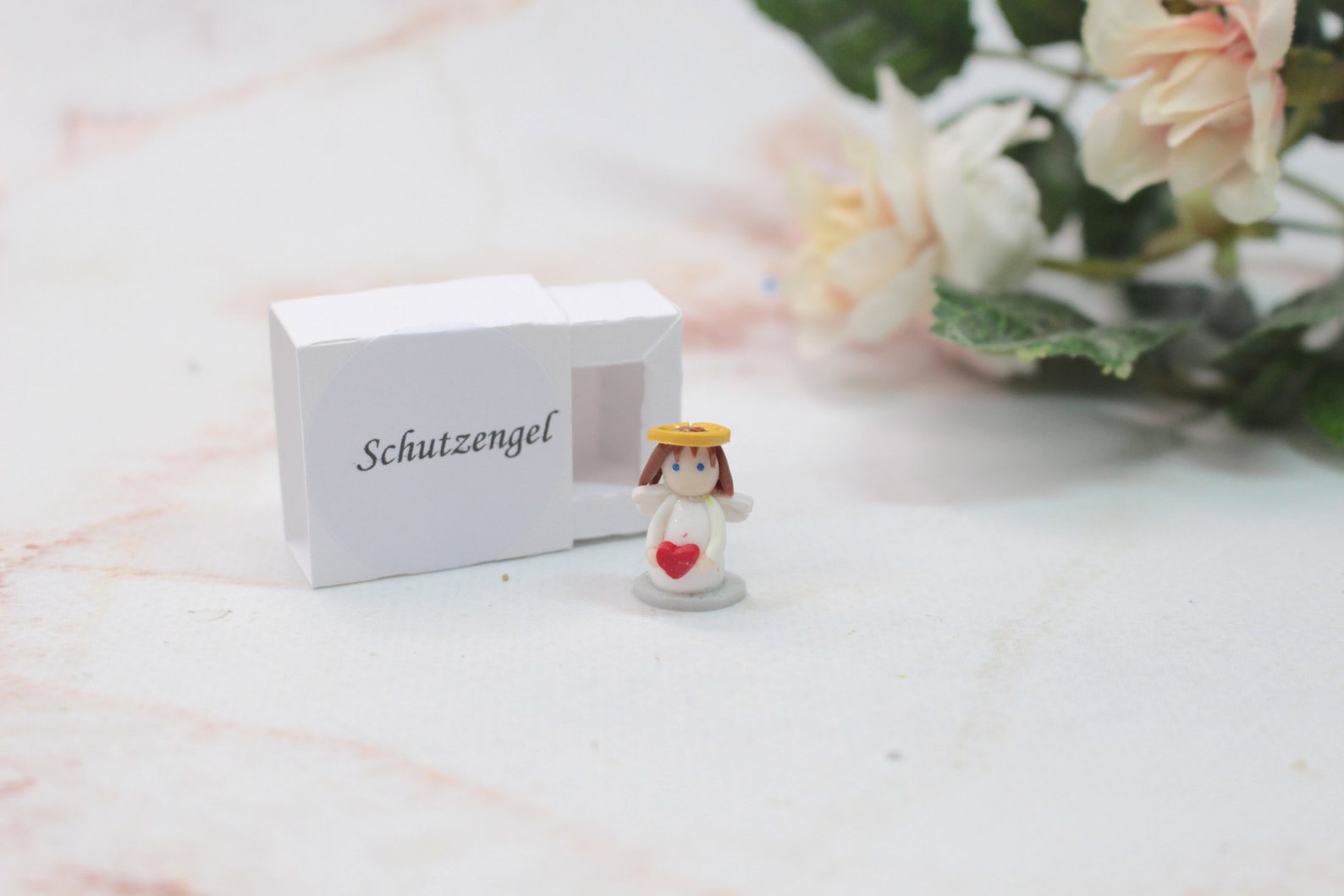 Guardian angel miniature 3 cm sliding box