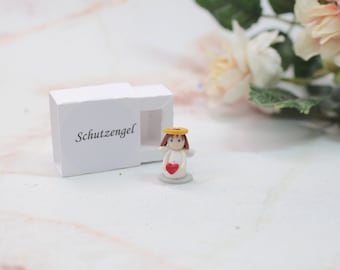 Guardian angel miniature 3 cm sliding box, lucky charm, angel decoration, take care of yourself