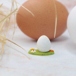 Easter egg with flower 2.5 cm miniature, egg miniature, Easter decoration egg, egg with flowers, Easter gift small