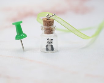 Panda beer charme, panda hanger, beer sieraden, panda miniatuur, polymeerklei hanger