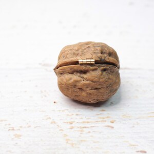 Bee miniature walnut, animal decoration, polymerclay forest animal, beehive, upcycling image 10