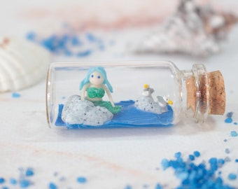 Meerjungfrau Miniatur Flasche Maritime Wohnungsdekoration Geschenk