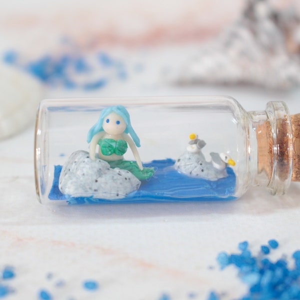 Meerjungfrau Miniatur Flasche Maritime Wohnungsdekoration Geschenk