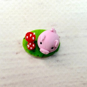 Lucky Pig 2.0 cm figure miniature, lucky charm decoration, piggy figure, polymer clay figure image 10