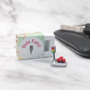 Cadeau voor geslaagd rijbewijs, veilige reis mee naar huis, rijbewijsvoucher, autominiatuur, autodecoratie, rijbewijscadeau