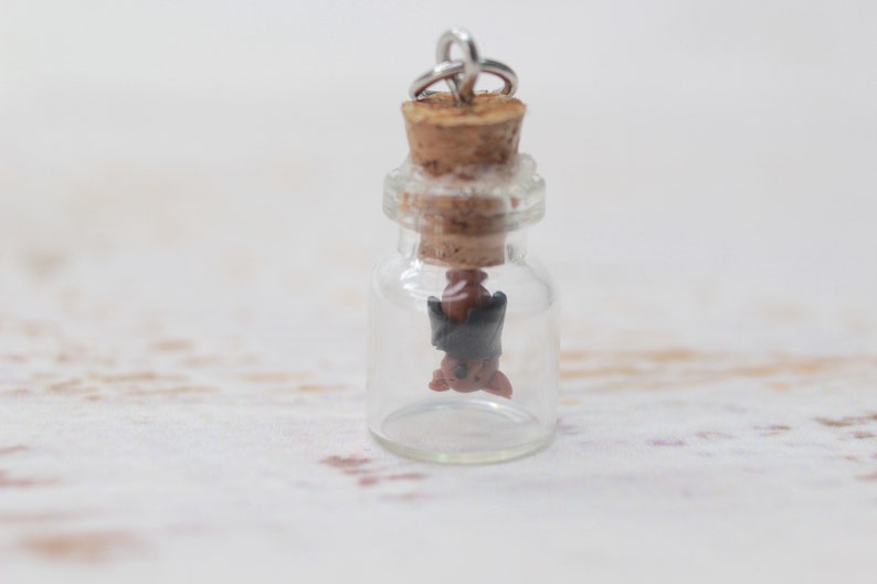 Bat Miniature Charm, Bat Pendant, Halloween Jewelry, Halloween Decoration image 2