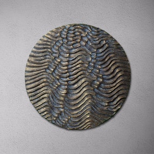 Bronze wall sculpture | Round resin wall art | 3D wall art | Metal wall art | Textured wall art | Round wall decor | Sculptural wall art