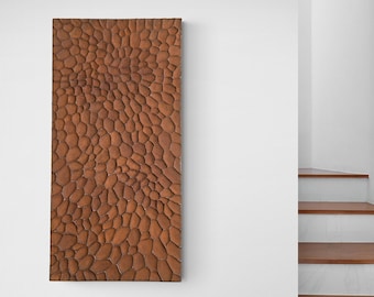 Rust wall sculpture | Large vertical wall art | Metal wall art | Abstract modern home & office wall art |  3D wall art