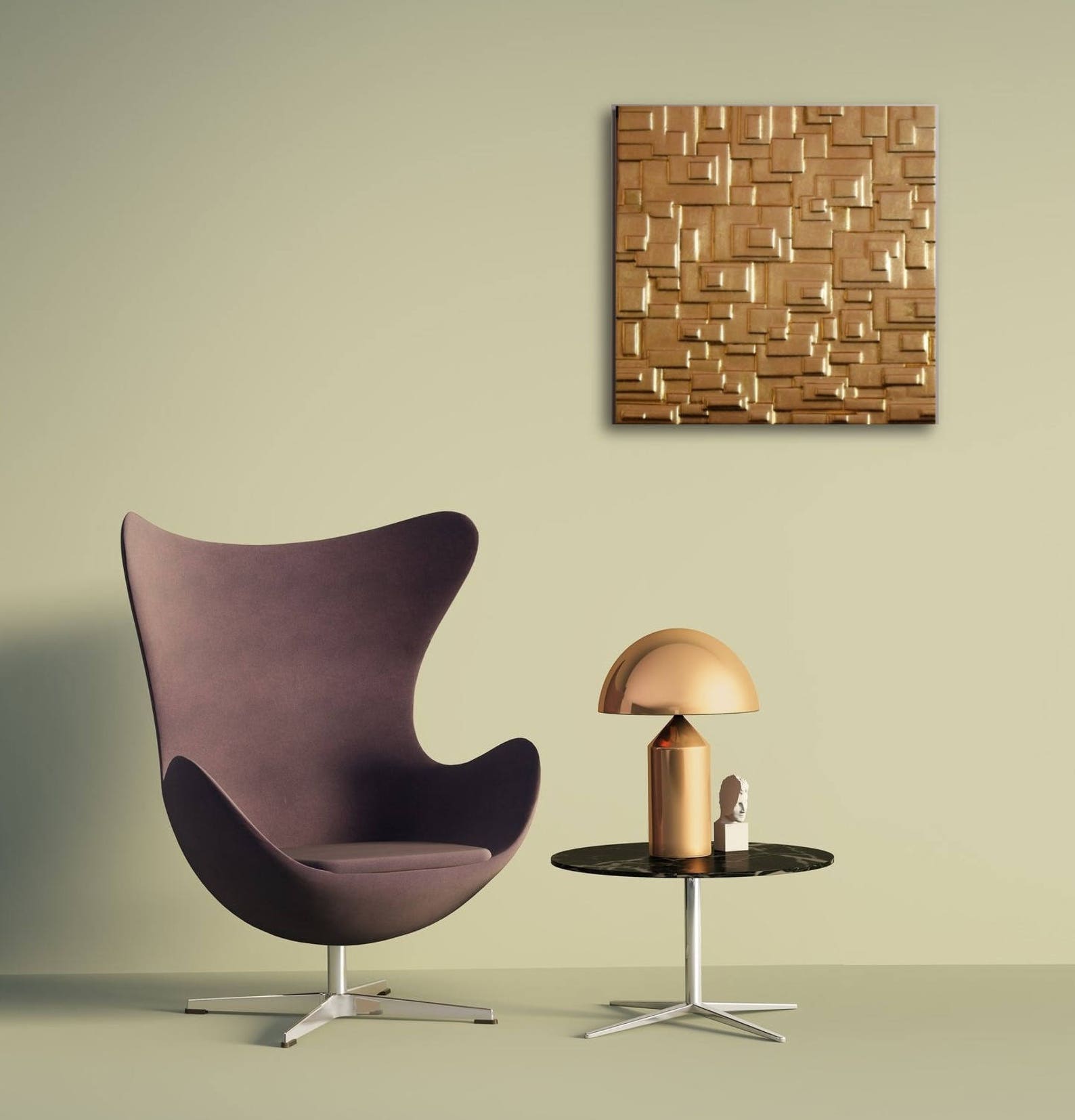 Gold Leaf Wall Sculpture Gold Wall Panel Modern Wall Art Etsy