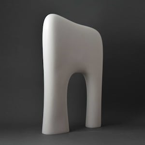 Escultura minimalista blanca | Escultura abstracta contemporánea | Escultura blanca | Escultura moderna | Escultura de mesa | Escultura de estante