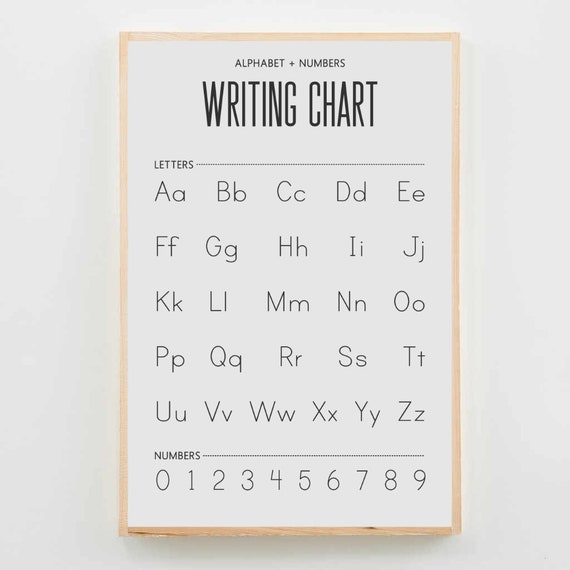 Handwriting Chart Print